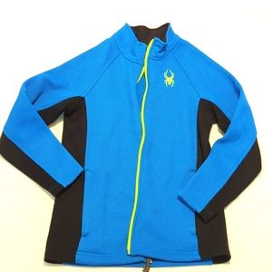 Spyder Constant Stryke Full ZipUp Blue Black Jacket Coat Unisex Medium 10/12